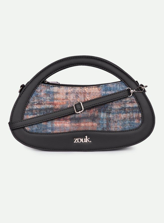 ZOUK حقيبة زوك ناديا النسائية - حقيبة كروس أنيقة بمقبض علوي مفتوح | حقيبة كتف مصنوعة يدويًا مع جيوب متعددة وبطانة مقاومة للماء | مناسبة للاستخدام الرسمي وغير الرسمي | تريوند باروك - Image 3